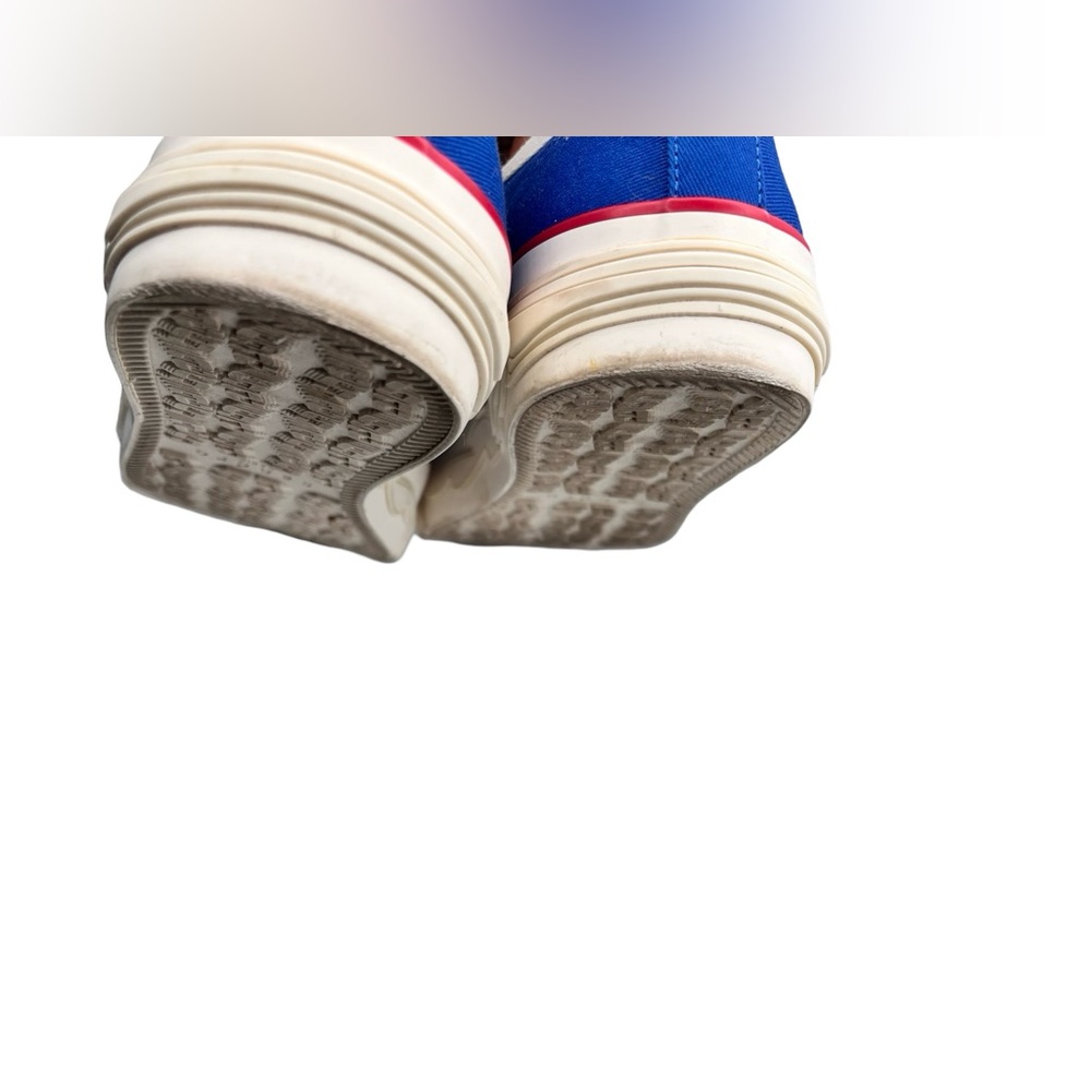 Sandro Paris Women’s Blue Canvas Tie Sneakers Trainers Flame Soles Sz 7 Festival - Picture 6 of 9